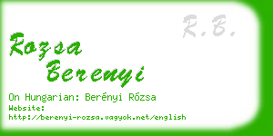 rozsa berenyi business card